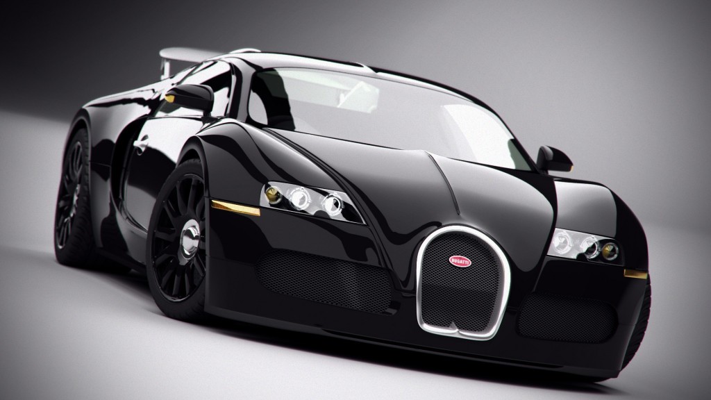 Black Bugatti Veyron 1080p Wallpapers